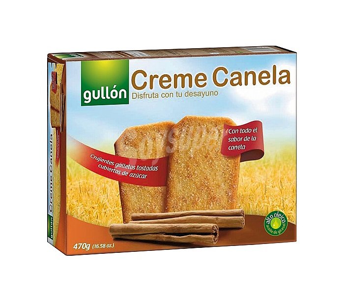 Gullón Galletas tostadas con canela gullón Creme Canela470