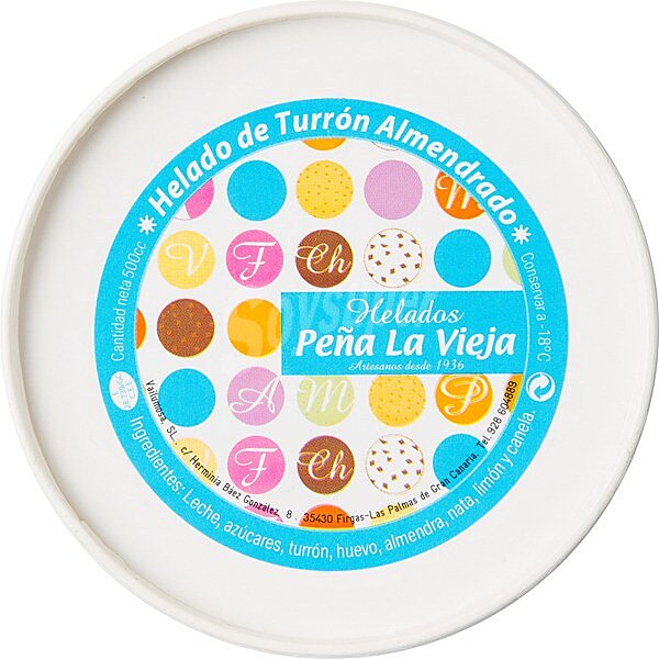 Helado de turrón almendrado