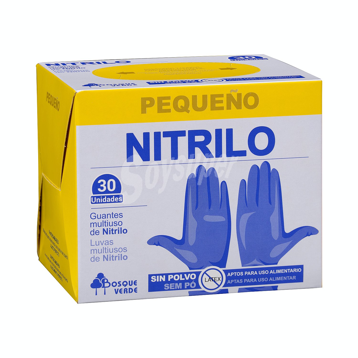 Guantes desechables nitrilo talla pequeña (morados)