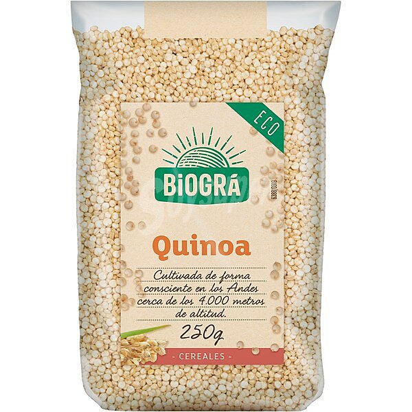 Semillas de quinoa ecológica de los Andes