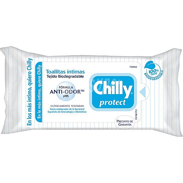 Toallitas higiene intima chilly Protect