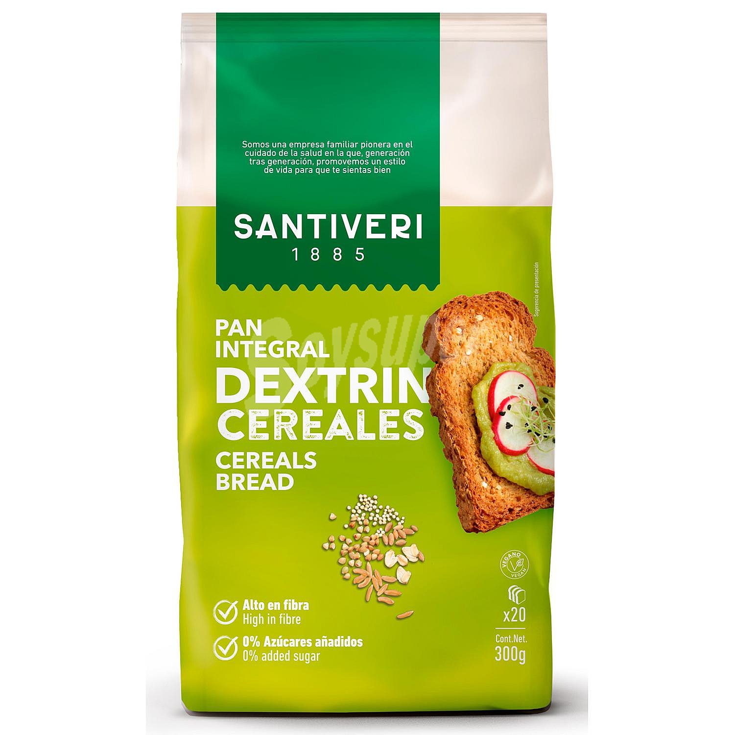 Dextrin pan integral tostado con 5 cereales