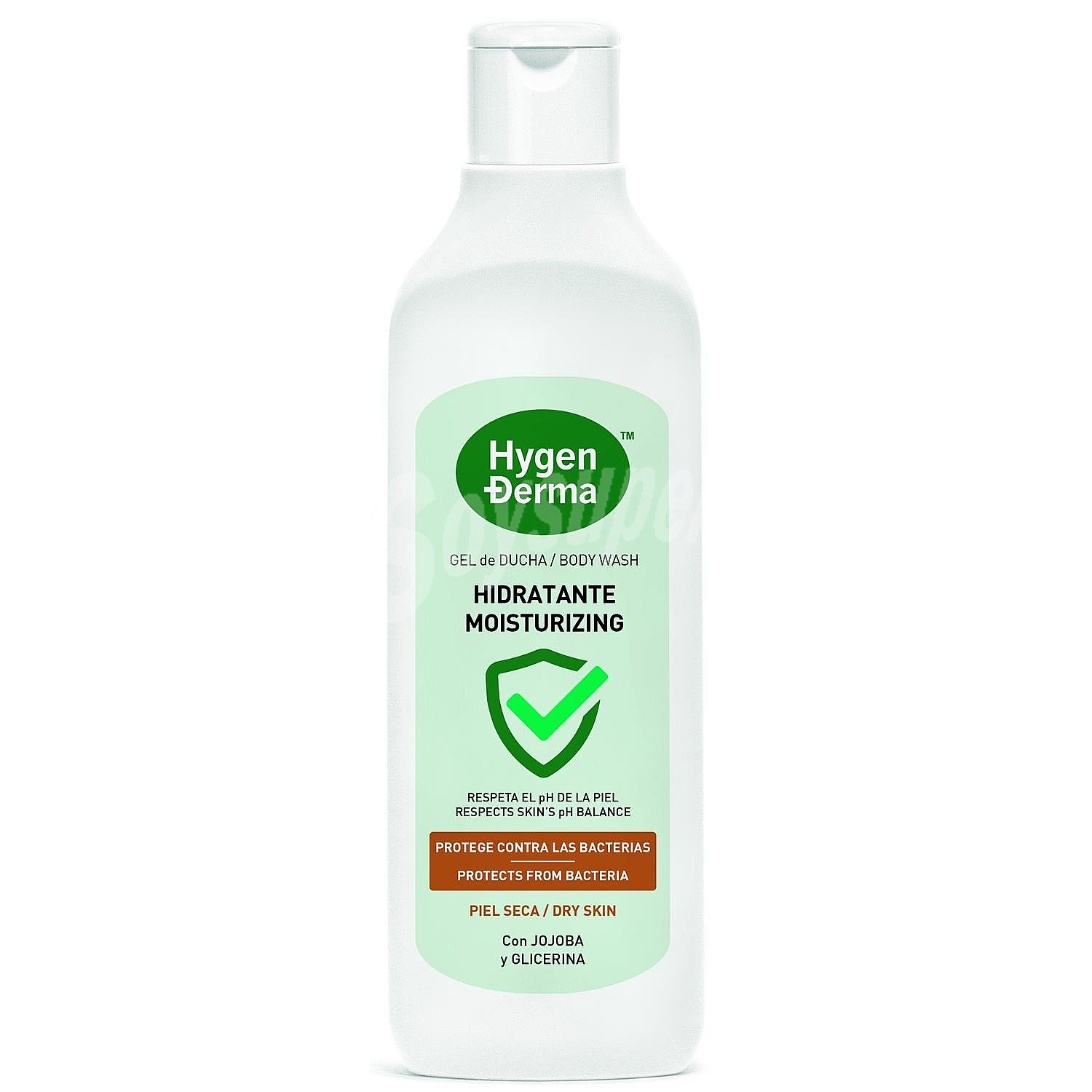 Gel para baño o ducha hidratante, con Jojoba y aloe vera, especial pieles secas higenderma