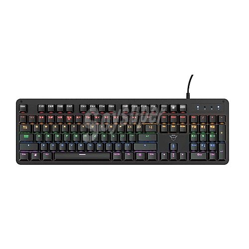 Teclado gaming mecánico trust GXT 863 Mazz, teclas iluminadas, modo juego, anti-ghosting, conexión Usb