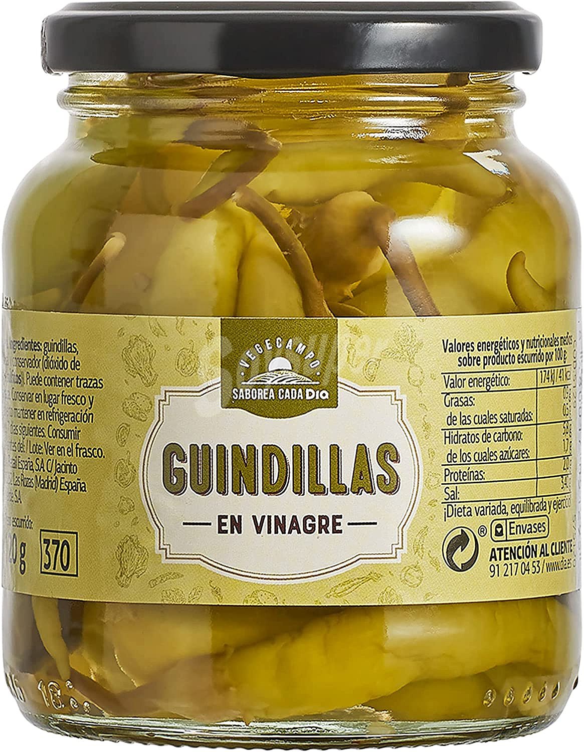 Guindillas en vinagre Vegecampo