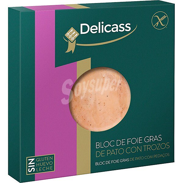 Bloc de foie gras de pato con trozos