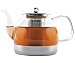 Tetera de vidrio borosilicato con infusor metálico de té, , bormioli