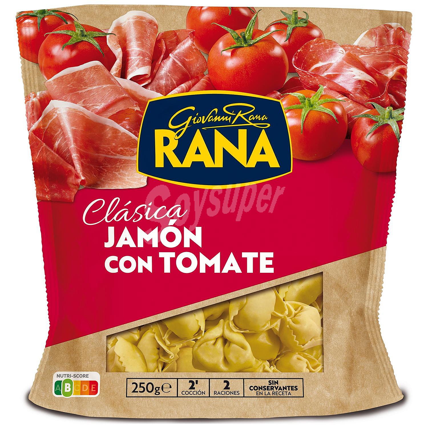 Tortellini de jamón con tomate Rana