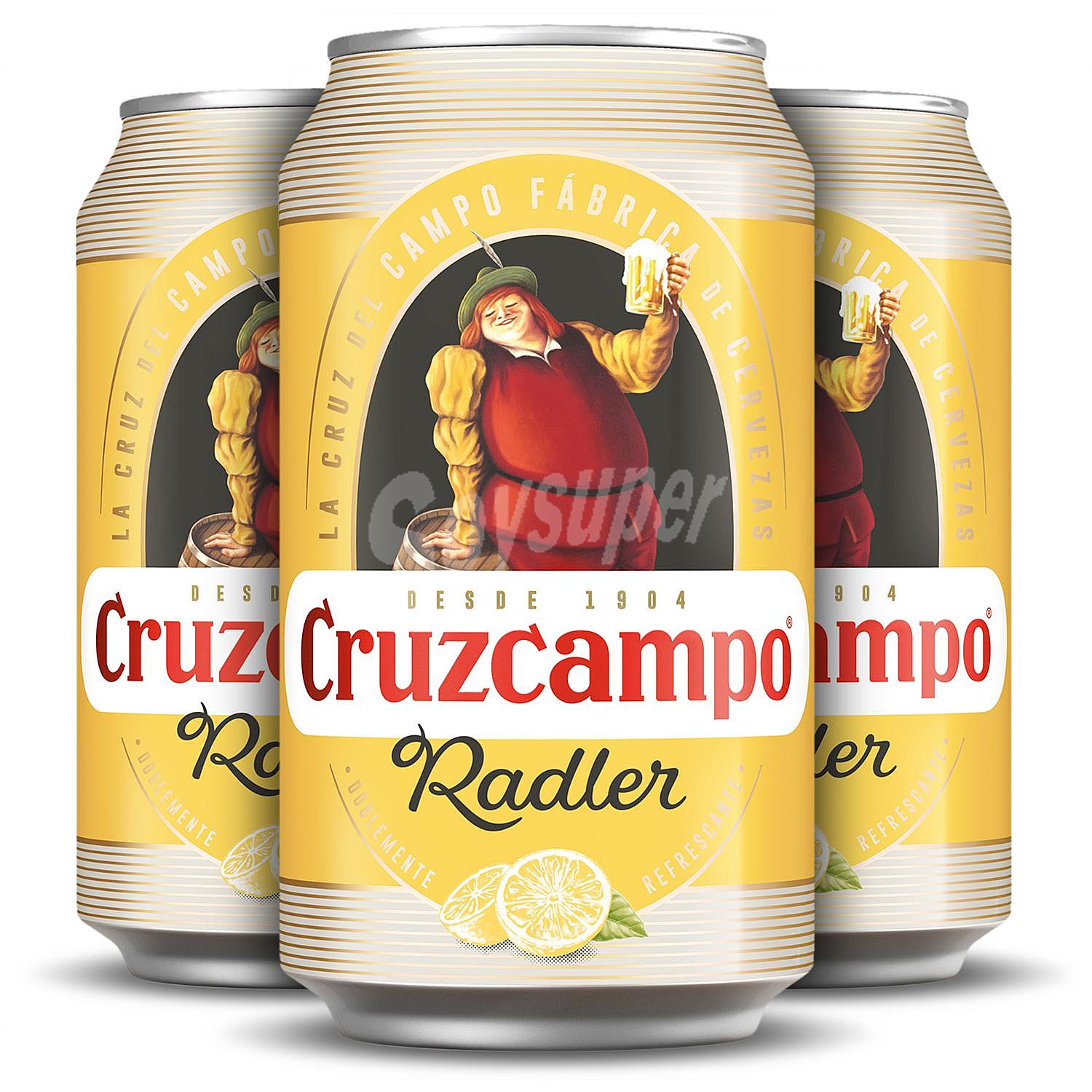 Cerveza radler con limón