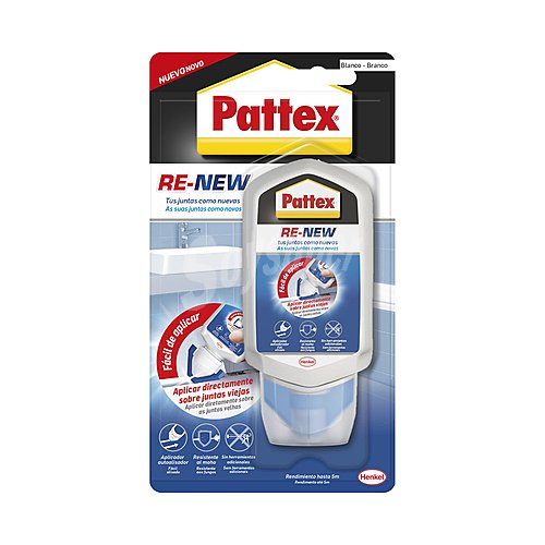 Sellador de silicona blanco pattex Re-New