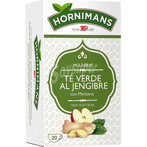 Té verde jengibre manzana