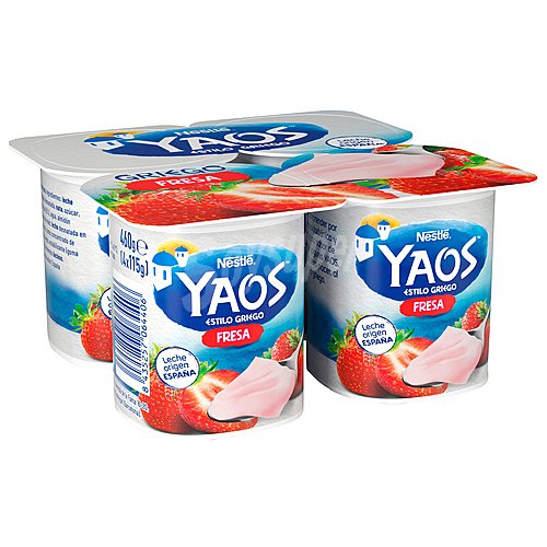 Yogur estilo griego con fresas