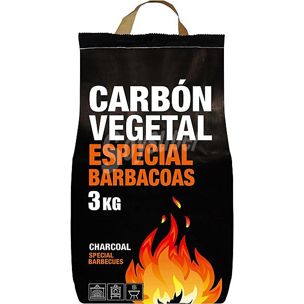 Carbón vegetal especial barbacoas saco 3 kg