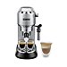 Cafetera espresso de`longhi Dedica EC 685.M metal, presión 15 bar, café molido o monodosis, depósito 1,3L, calienta tazas