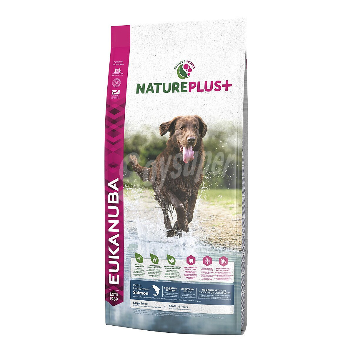 Natureplus+ adult large breed pienso especial para perros adultos de raza grande rico en salmón