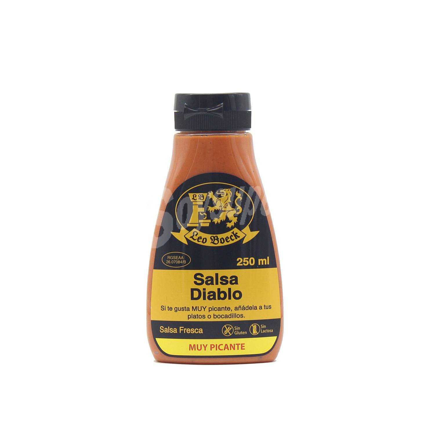 Salsa fresca diablo (muy picante), elaborada sin gluten y sin lactosa