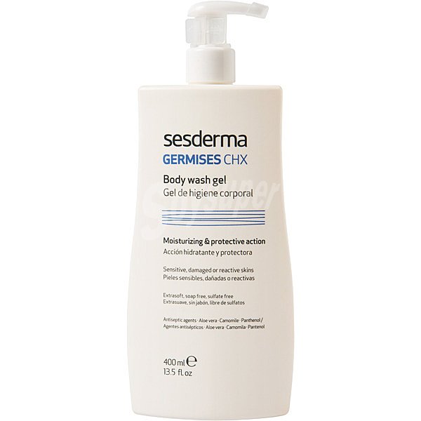 Germises gel de higiene corporal con acción hidratante y protectora frasco 400 ml para pieles sensibles, dañadas o reactivas