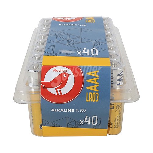 Pilas alcalinas aaa, LR03, 1,5V, producto alcampo