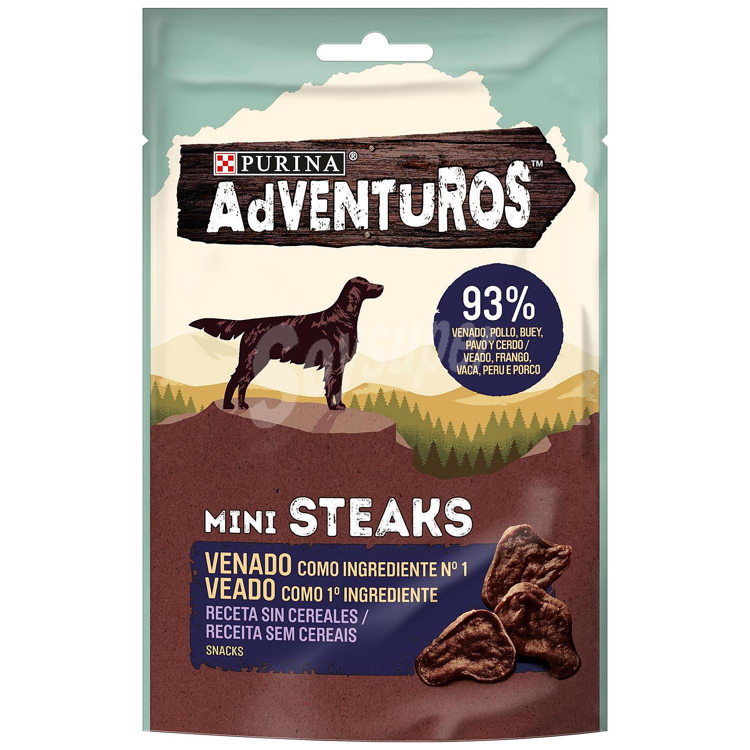 Snack para perros Purina Adventuros mini steaks