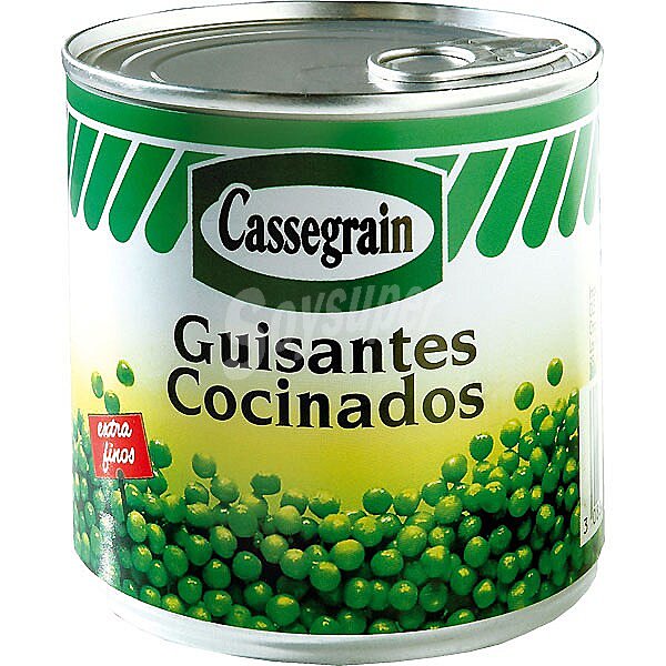 Guisantes extrafinos cocinados