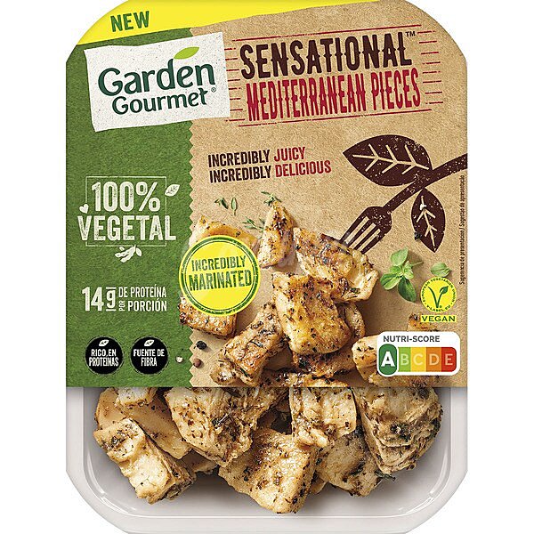 Sensational porciones veganas marinadas a base de proteína de soja envase 160 G