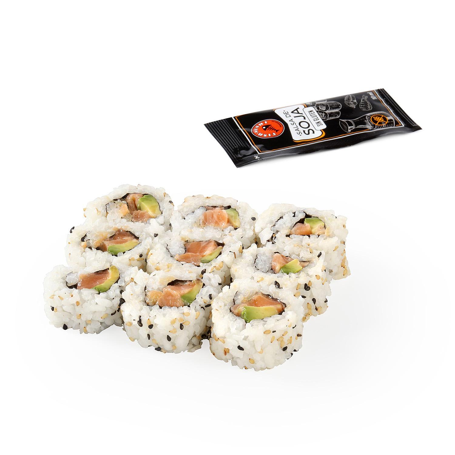 Spicy uramaki de salmón