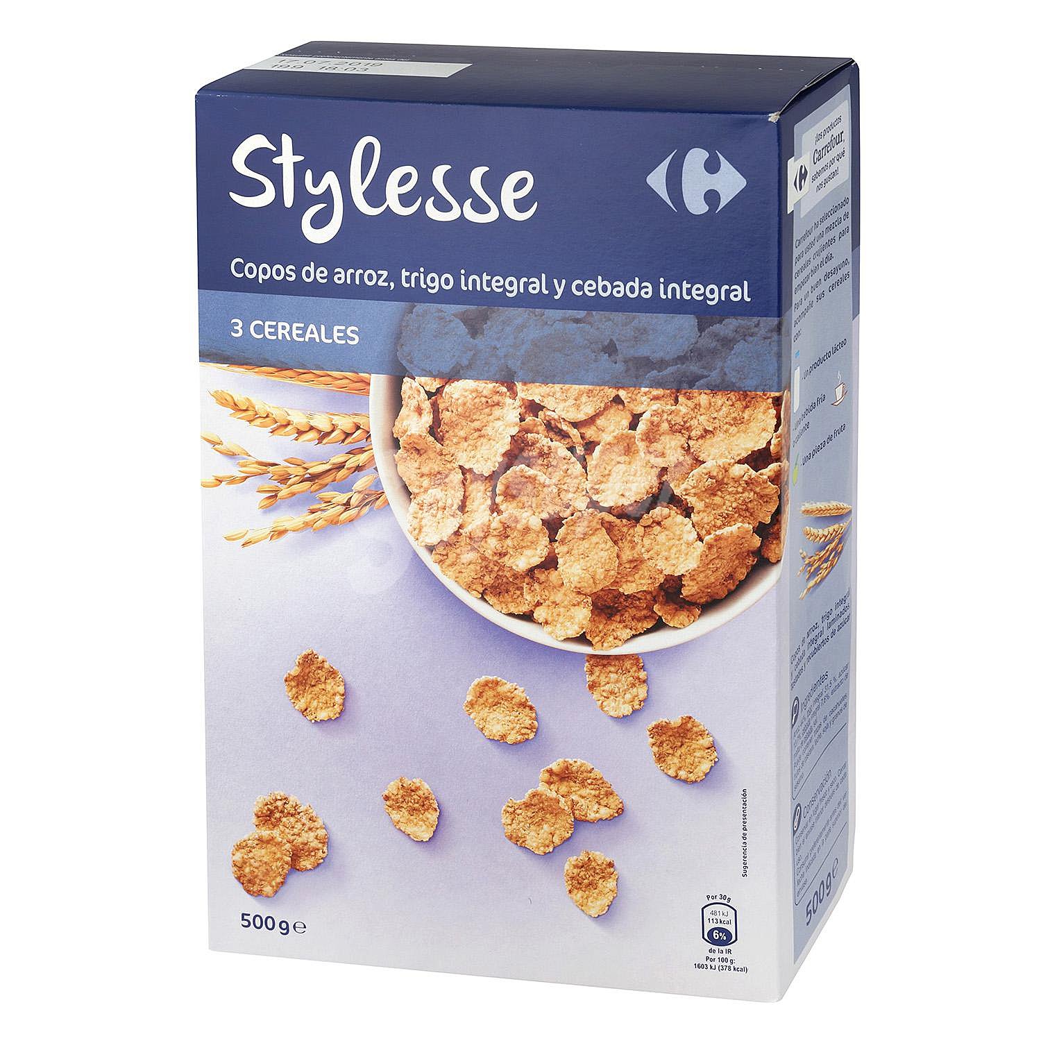 Copos de arroz, trigo integral u cebada integral Stylesse Carrefour