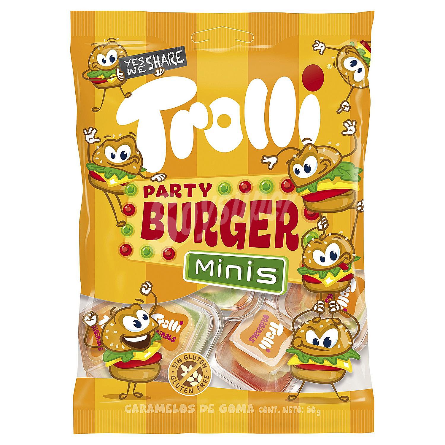 Golosinas mini burger trolli