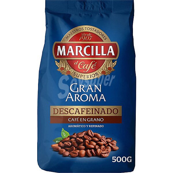 Gran Aroma café descafeinado en grano