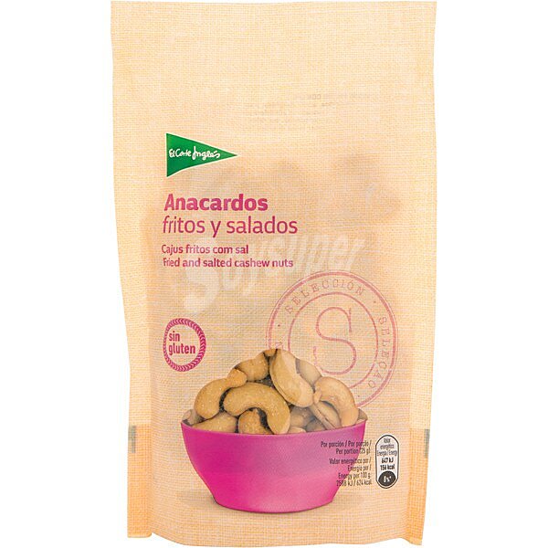 Anacardos fritos y salados Sin Gluten bolsa 150 g