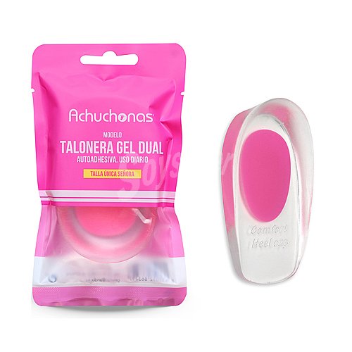 Talonera gel dual para mujer achuchonas, autoadhesiva, uso diario, talla única