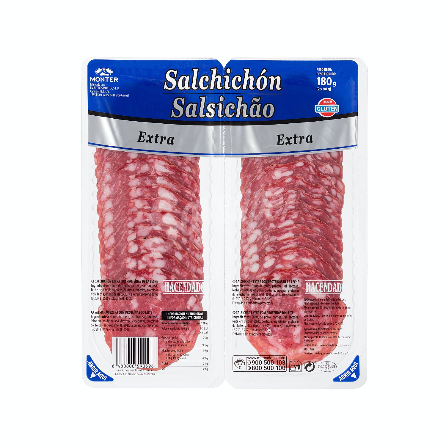 Salchichón extra lonchas