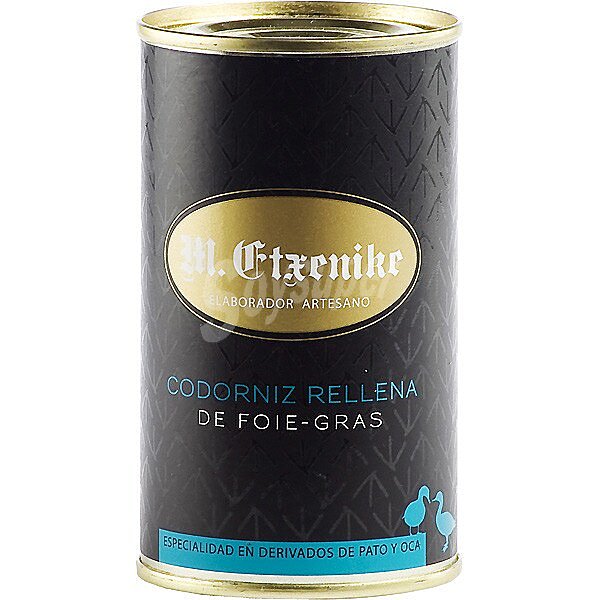 Codorniz rellena de foie lata 200 g