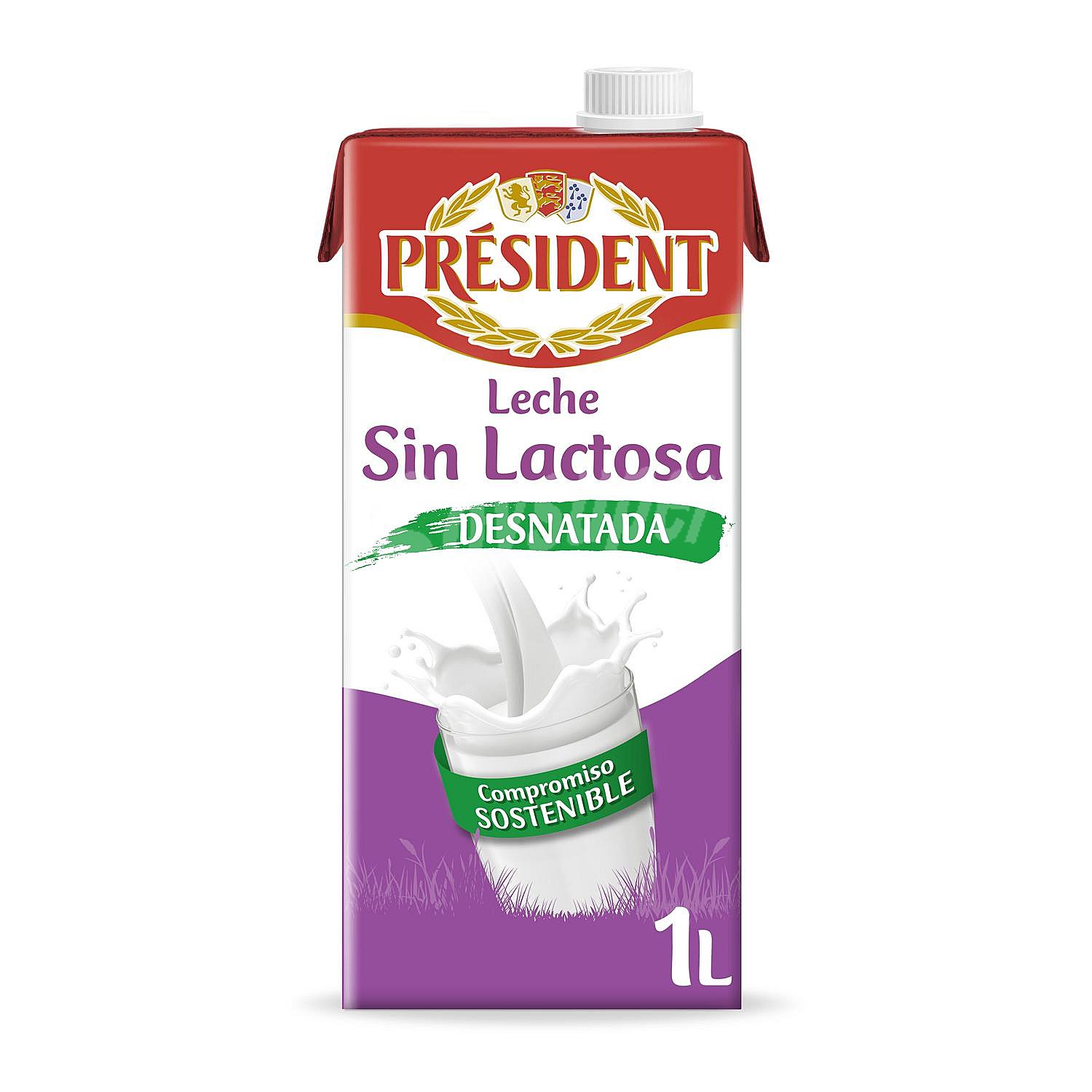 Leche desnatada Président sin lactosa