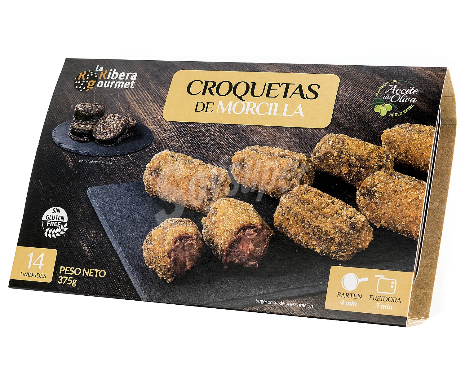 Croquetas de morcilla, elaboradas sin gluten