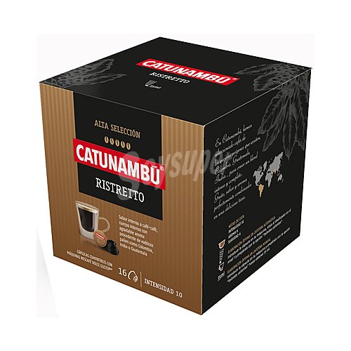 Catunambú Café Ristretto Intensidad 10 en cápsulas compatibles con Dolce Gusto catunambú