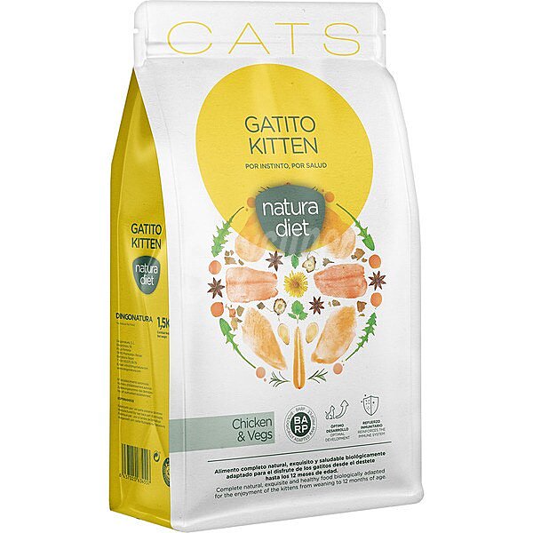 Pienso para gatos cachorros con pollo bolsa 1,5 kg