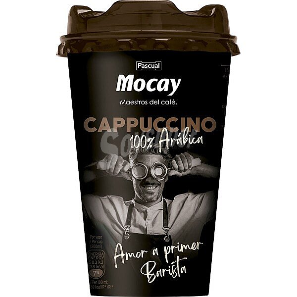 Capuccino bebida láctea con café 100% Arábica UHT mocay