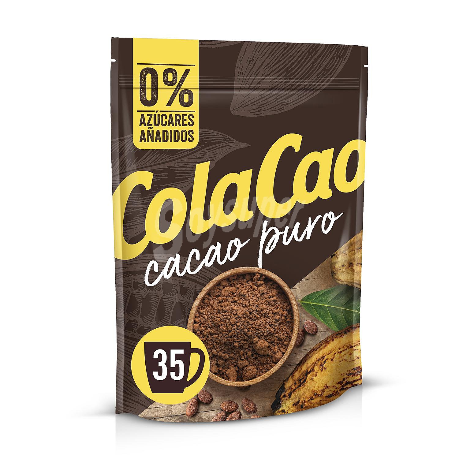 Cacao en polvo puro, natural, sin azúcares añadidos