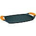 Plancha grill con asas de silicona apto para todo tipo de cocinas, 47x29 cm