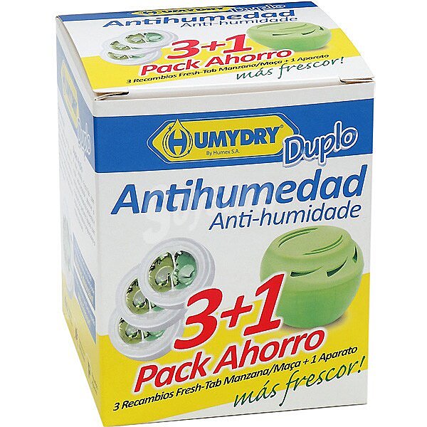 Antihumedad perfume manzana pack 3 recambios + aparato gratis