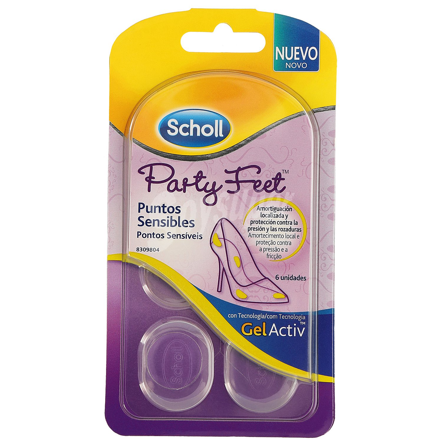 Gel activ puntos sensibles party feet blíster 6 uds