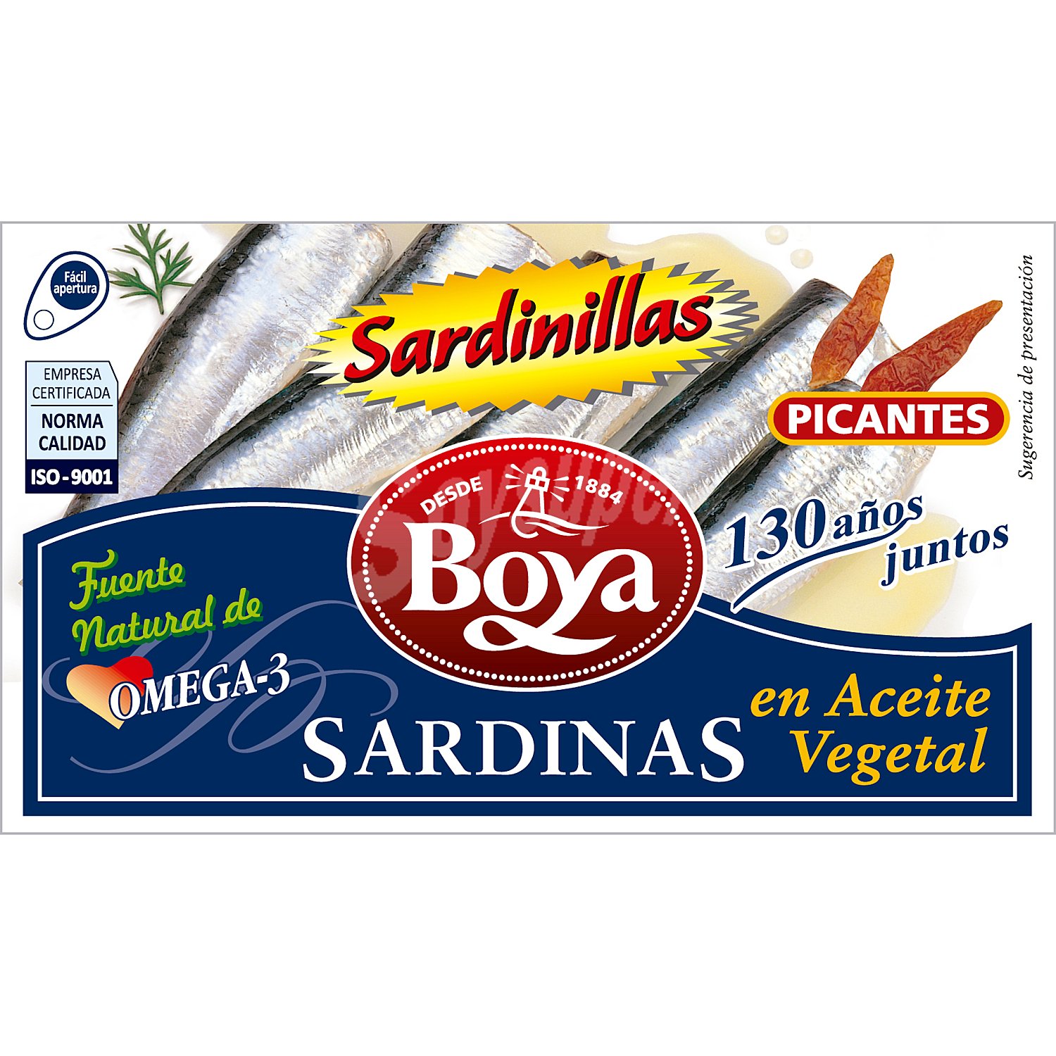 Sardinas picantes en aceite vegetal 6/8 piezas