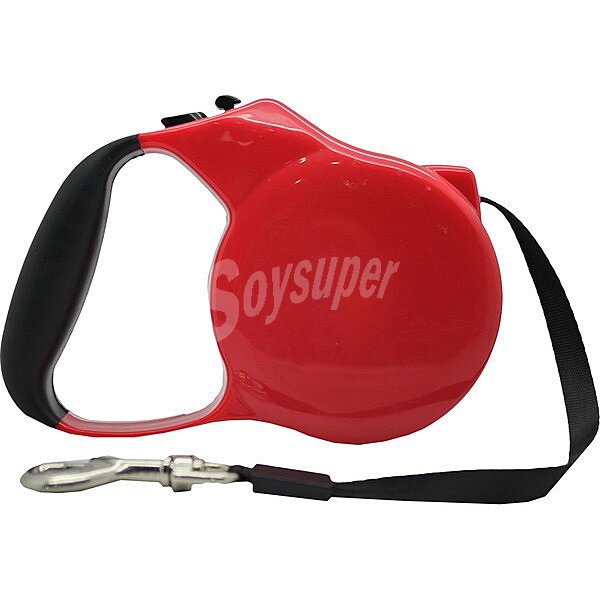 Correa extensible para perro roja 5 M