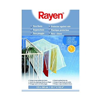 Funda de plástico para proteger de la lluvia la ropa tendida, aroma a limón, 135x260cm. rayen