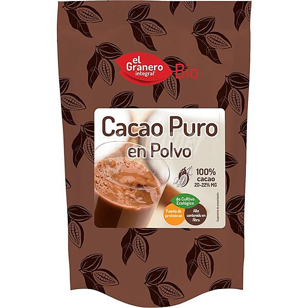 Bio cacao puro en polvo ecológico 100% cacao