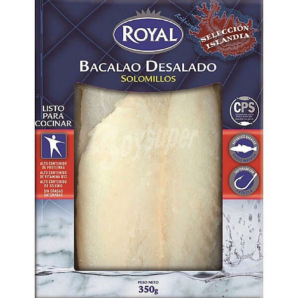 Bacalao desalado solomillo listo para cocinar