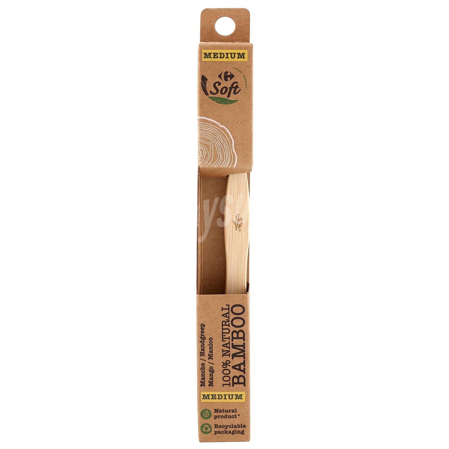 Cepillo de dientes bamboo medium ecológico Soft Carrefour