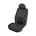 Funda para asiento delantero de automóvil, de talla única y fabricada en poliester en tonos negros con las costuras en blanco rolmovil