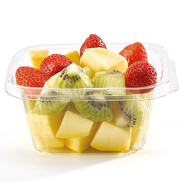 Mango, kiwi y fresas en trozos